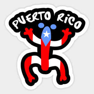 Puerto Rico Taino Coqui Boricua Flag Sticker